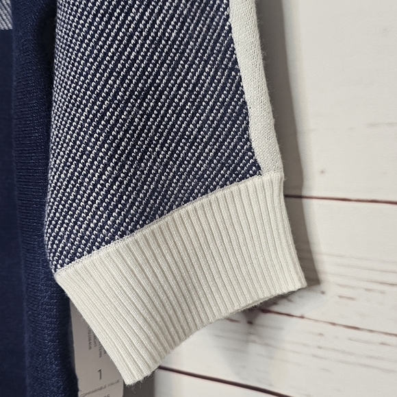 Chico's Boat Neck Color Block Dolman Sweater - Picture 4 of 11